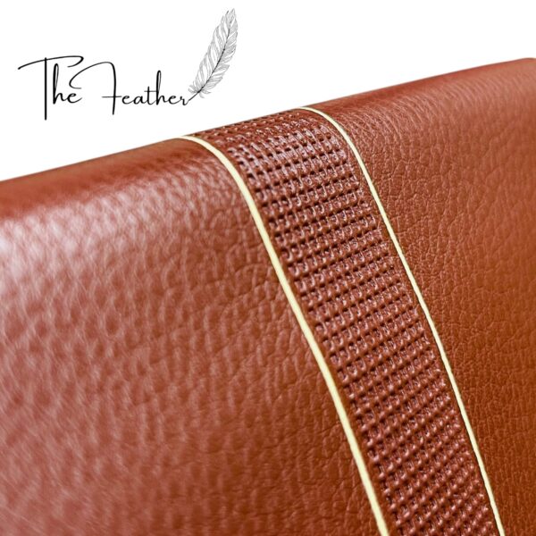 Leather Long Wallet Camel color The Feather - Image 4