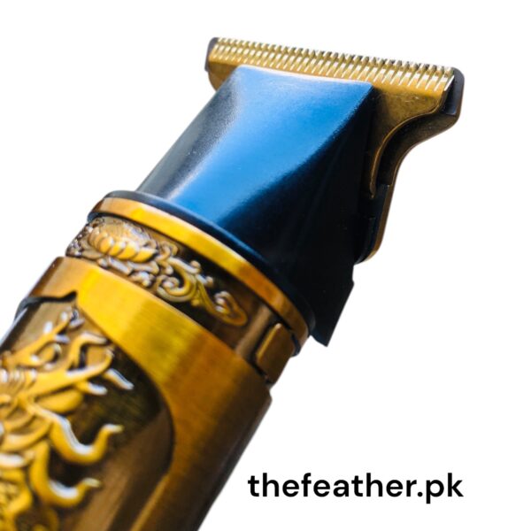 T-9 Golden Color Dragon Design High Metal Quality Professional Hair Clipper - Image 4
