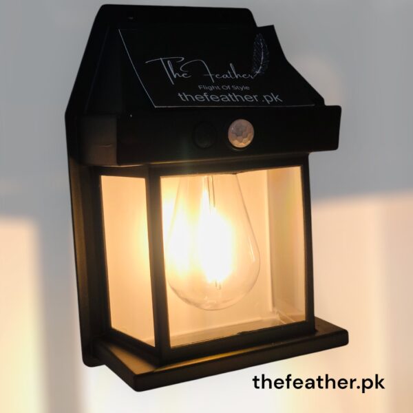 Solar Interaction Wall Lamp Water Proof BK-888 Motion Sensor Security Light, Featuring 3 Lighting levels BY THE FEATHER