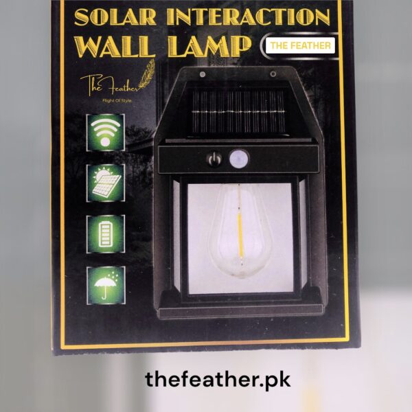 Solar Interaction Wall Lamp Water Proof BK-888 Motion Sensor Security Light, Featuring 3 Lighting levels BY THE FEATHER - Image 2