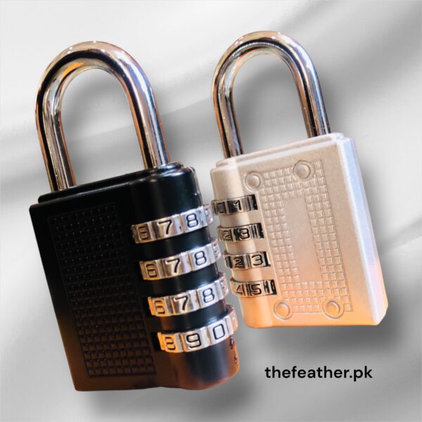4 Digit Dial Combination Suitcase Luggage Zinc Alloy Code Password Lock Padlock BY THE FEATHER