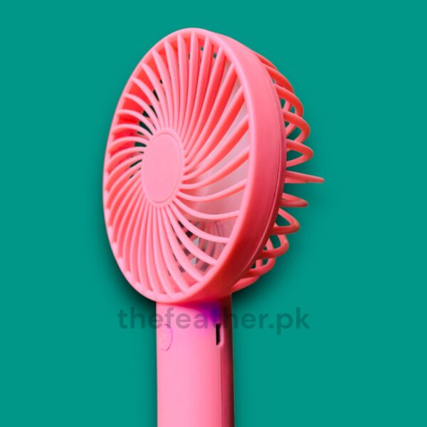 Mini Handheld Fan Portable Rechargeable Battery Operated Cooling Desktop with Base 3 Modes for Home Office Travel Outdoor by The Feather - Image 3