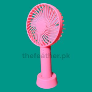 Mini Handheld Fan Portable Rechargeable Battery Operated Cooling Desktop with Base 3 Modes for Home Office Travel Outdoor by The Feather