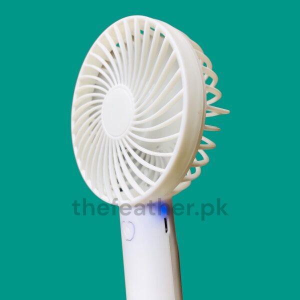 Mini Handheld Fan Portable Rechargeable Battery Operated Cooling Desktop with Base 3 Modes for Home Office Travel Outdoor by The Feather - Image 4