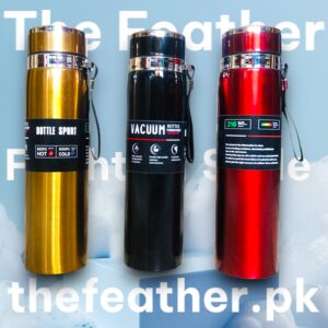Travel bottle Stainless steel water bottle 1000 ml / thermos bottle for cold water / thermos bottle for hot water by The Feather