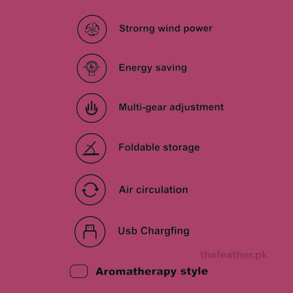 STORAGE TABLE LAMP. CIRCULATING FAN Folding storage Lamp fan by The Feather - Image 7