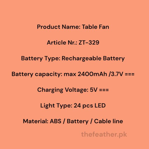 Portable Folding Fan Distribute cool wind evenly around by The Feather - Image 7