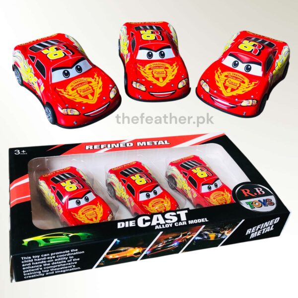 Lighting McQueen Disney Cars Die-Cast Alloy 3 Cars Model by The Feather