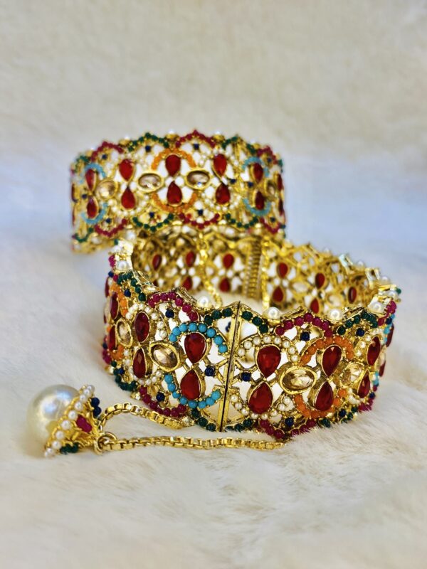 Premium Openable Multicolor Majesty Bangles [Set Of Two Bangles] BY The Feather Design