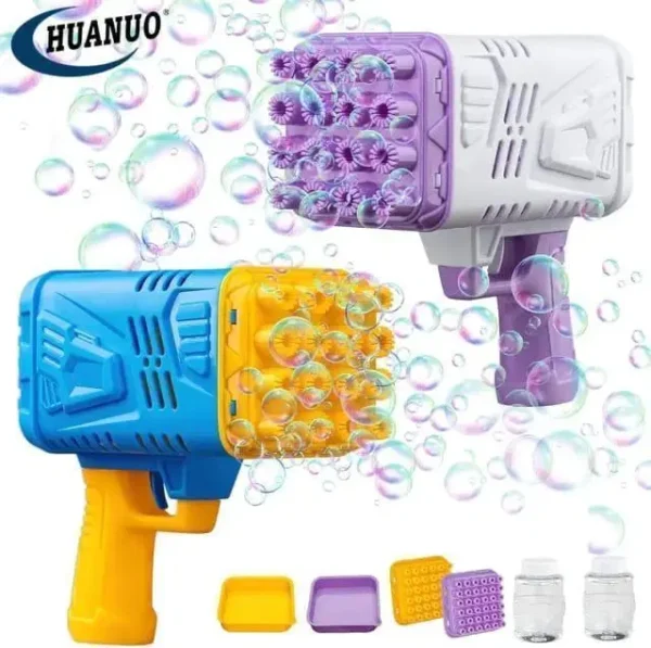 Exciting Multicolor Bubble Gun - 1 Pc Plastic Fun Toy for Kids The Feather - Image 2