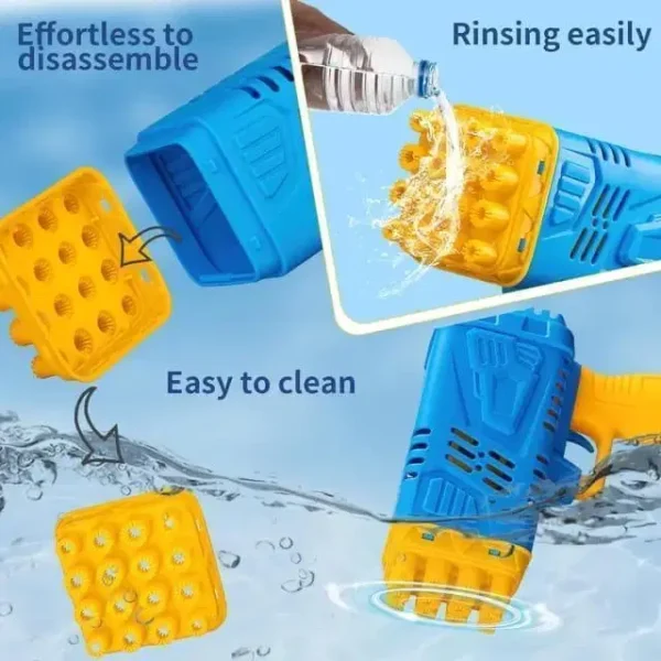 Exciting Multicolor Bubble Gun - 1 Pc Plastic Fun Toy for Kids The Feather - Image 3