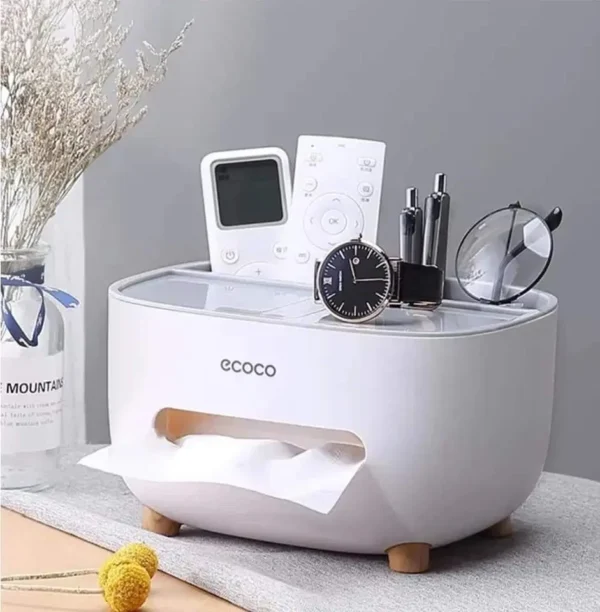 Stylish White Tissue Box - 1 Pc, Ideal for Home, Office, or Car by The Feather