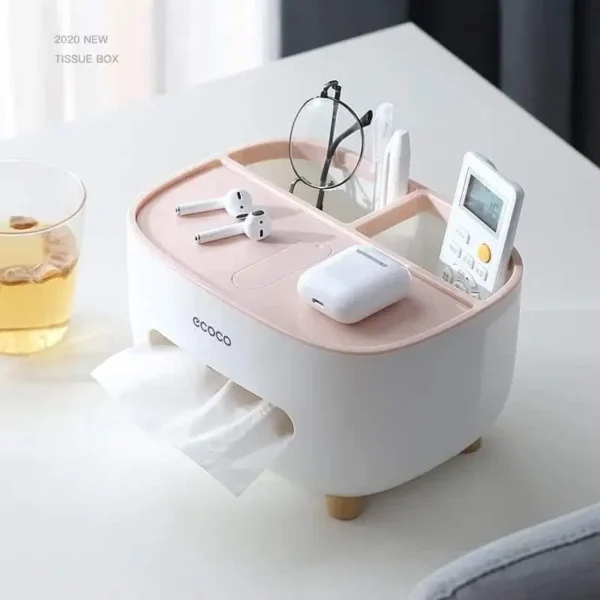 Stylish White Tissue Box - 1 Pc, Ideal for Home, Office, or Car by The Feather - Image 5