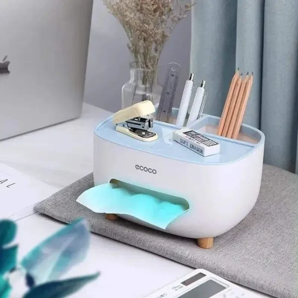 Stylish White Tissue Box - 1 Pc, Ideal for Home, Office, or Car by The Feather - Image 3