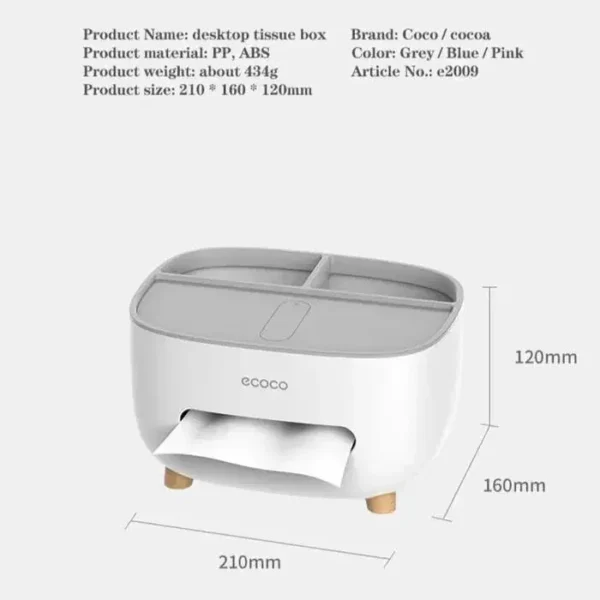 Stylish White Tissue Box - 1 Pc, Ideal for Home, Office, or Car by The Feather - Image 7
