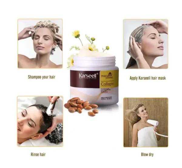 Hair Mask Collagen Treatment Cream – 500 Ml The Feather - Image 3