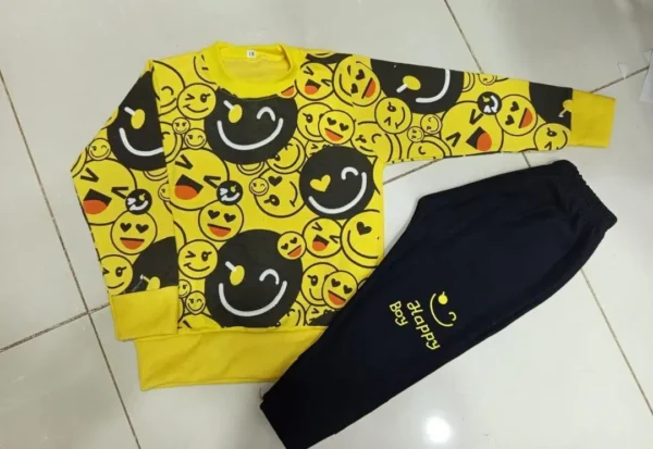 2 Pcs Girl's Fleece Printed Tracksuit by The Feather - Image 2