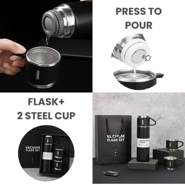 Insulated Vacuum Water Bottle - 1 Pc Keeps Water Cold, Perfect For Gym by The Feather - Image 2