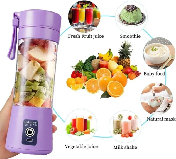 Multicolor Electric Juicer Blender - 1 Pc Portable & Multifunctional Kitchen Gadget by The Feather - Image 2