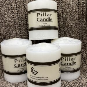 Pillar Candle 7*9cm Unscented by The Feather