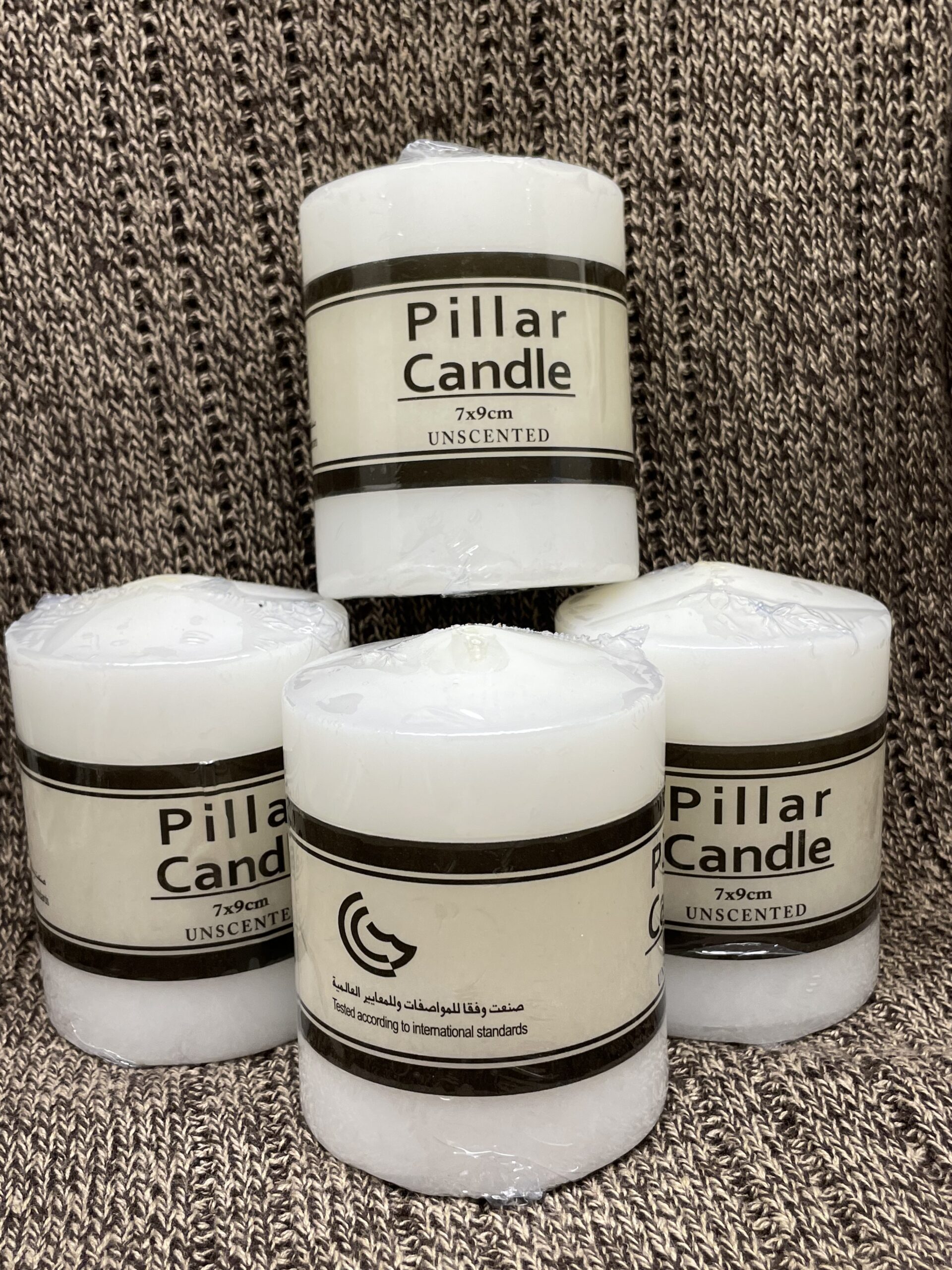 Pillar Candle 7*9cm Unscented by The Feather
