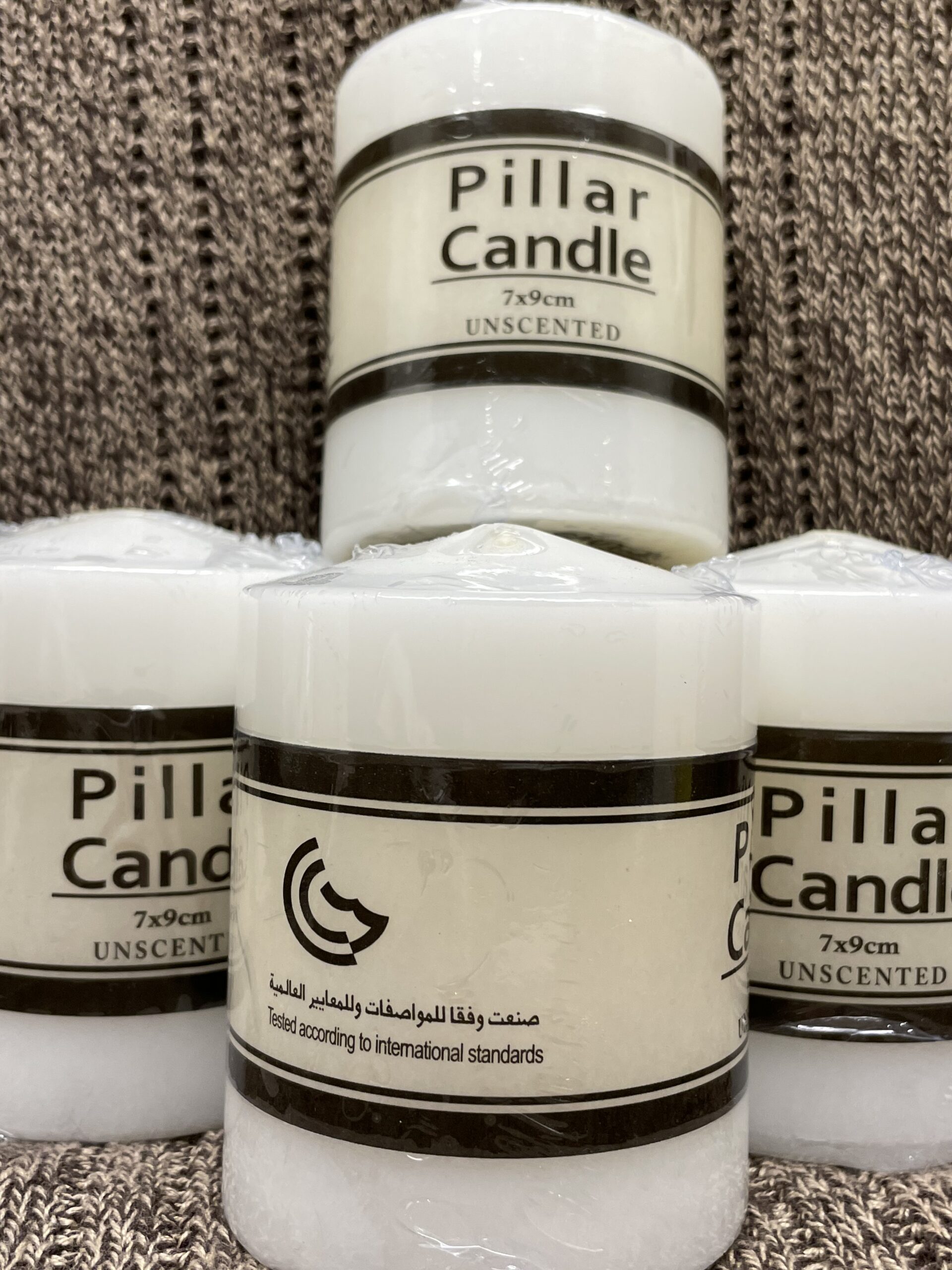 Pillar Candle 7*9cm Unscented by The Feather - Image 4