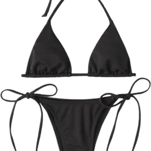 Silk Plain Light Weight Bikini Set by The Feather