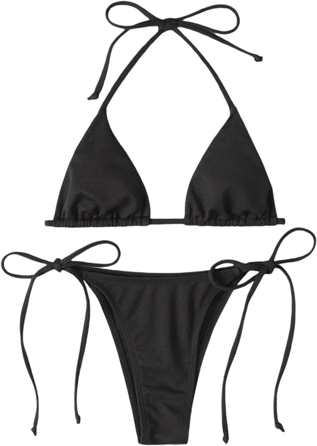 Silk Plain Light Weight Bikini Set by The Feather